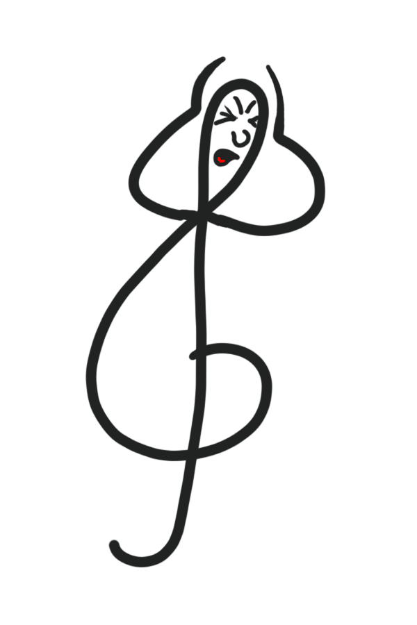 verzweifelter Notenschlüssel